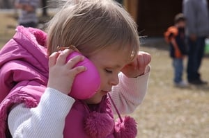 Blind Child with Beeping Easter Egg
